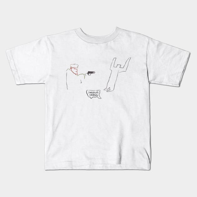 CHILDREN'S DRAWING Kids T-Shirt by AmericasCrooked